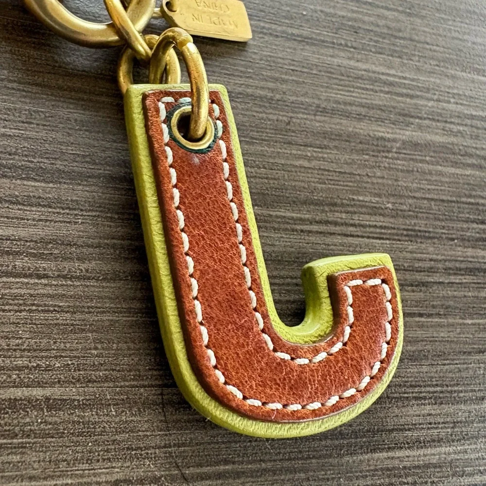RESERVED Coach Letter Bag Charm - Y2K J Leather - Picture 7 of 8